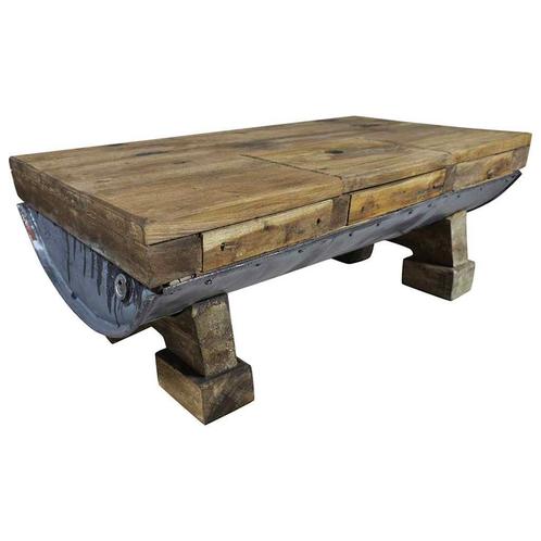 vidaXL Salontafel 90x50x35 cm gemengd gerecycled hout, Huis en Inrichting, Tafels | Salontafels, 50 tot 100 cm, Nieuw, Overige houtsoorten