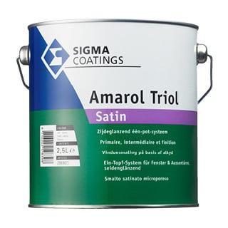 Sigma Schakelverf Amarol Triol Satin - Wit - 5 liter, Doe-het-zelf en Verbouw, Verf, Beits en Lak, Lak, Wit, Nieuw, 5 tot 10 liter