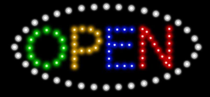 OPEN lamp LED verlichting reclame bord lichtbak #B4, Zakelijke goederen, Horeca | Meubilair en Inrichting, Verzenden