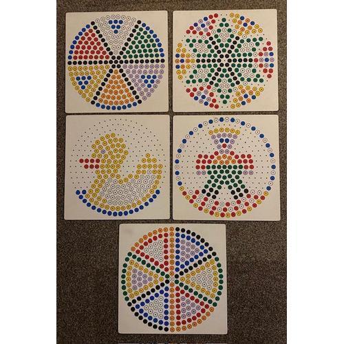 Kralenplank voorbeeld rond met o.a. een badeend 5 stuks (zie, Boeken, Schoolboeken, Nieuw, Verzenden