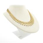 Vintage gouden Cleopatra schakelketting, Ophalen of Verzenden, Gebruikt, Overige kleuren, Goud