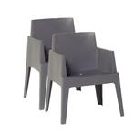 Garden Impressions Box tuinstoel antraciet the original - 2, Tuin en Terras, Verzenden, Nieuw