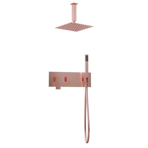 Vierkante inbouw regendouche met plafond arm 25cm douchekop, Doe-het-zelf en Verbouw, Sanitair, Verzenden