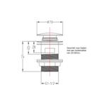 Pop-up Waste Bad Arcqua 1 1/2 Met Overloop Mat Quartz Grijs, Ophalen of Verzenden, Nieuw