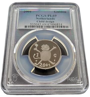 Koningin Beatrix nikkelen 1 gulden 2001 Loeki - PL69 PCGS beschikbaar voor biedingen