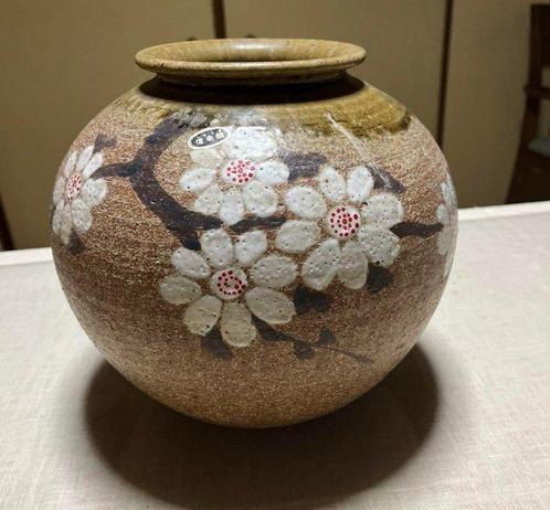 Vaas - Grote Shigaraki pruimenvaas, porselein - Japan -, Antiek en Kunst, Antiek | Overige Antiek