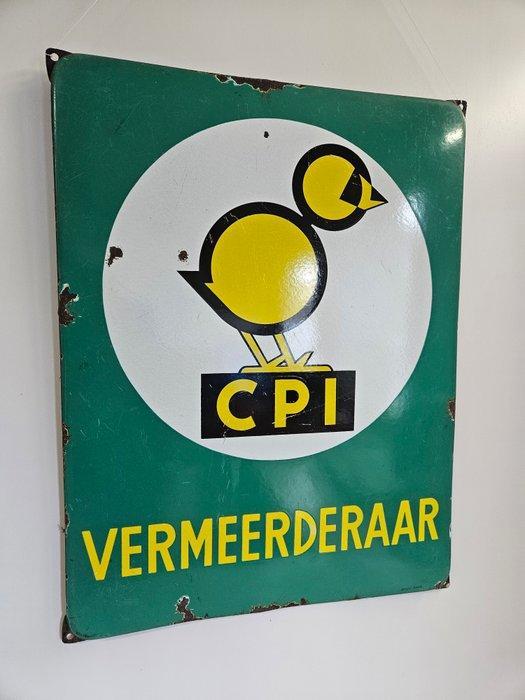 Langcat Bussum - Emaillebord CPI vermeerderaar - Emaille, Antiek en Kunst, Antiek | Wandborden en Tegels