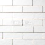 Handvorm wandtegel river 6,5x20 wit glans wandtegel, Ophalen, Nieuw, 10 m² of meer, Wandtegels