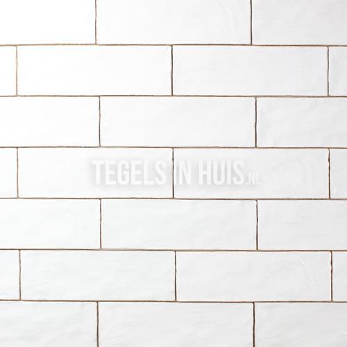 Handvorm wandtegel river 6,5x20 wit glans wandtegel, Doe-het-zelf en Verbouw, Tegels, Wandtegels, Nieuw, 10 m² of meer, Keramiek