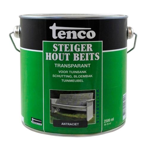 Tenco steigerhoutbeits 2,5 liter, antraciet, Doe-het-zelf en Verbouw, Verf, Beits en Lak, Nieuw, Verzenden