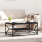 vidaXL Koffietafel met Plank - Zwart Eiken 90x50x40 cm,, 50 tot 100 cm, Verzenden, Nieuw, 50 tot 100 cm