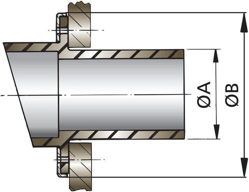 VETUS Uitlaat spiegeldoorvoer - rubber - 45 mm, Watersport en Boten, Bootonderdelen, Ophalen of Verzenden