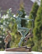 sculptuur, diana romeinse godin van de jacht - 22 cm - brons, Antiek en Kunst, Kunst | Designobjecten