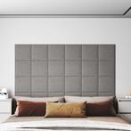 vidaXL Wandpanelen 12 st 1,08 m² 30x30 cm stof lichtgrijs, Verzenden, Nieuw