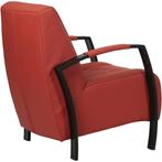Leren fauteuil Glamour - Toledo Siegelstein (rood), Huis en Inrichting, Fauteuils, Nieuw, Ophalen of Verzenden, 50 tot 75 cm, Industrieel, Modern, Retro