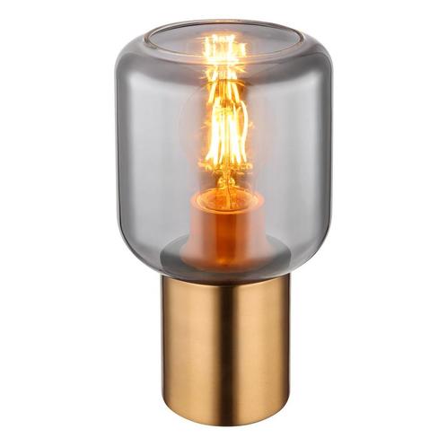 Tafellamp NINJO Messing E27 Metaal ø13.0cm H:24.0cm, Huis en Inrichting, Lampen | Tafellampen, Nieuw, Metaal, Ophalen of Verzenden