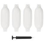 vidaXL Bootstootkussens 4 st 41x11,5 cm PVC wit, Verzenden, Nieuw