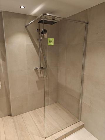 Showmodel Inloopdouche 90cm helder glas - 0084 beschikbaar voor biedingen