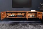 Hangend tv-meubel ALPINE 160cm naturel sheesham massief hout, Huis en Inrichting, Nieuw, Ophalen of Verzenden