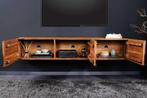 Hangend tv-meubel ALPINE 160cm naturel sheesham massief hout, Huis en Inrichting, Kasten | Televisiemeubels, Ophalen of Verzenden