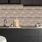 Zelfklevende Mozaïek Tegel - Afimera Natuursteen Taupe Metro, Huis en Inrichting, Woonaccessoires | Wanddecoraties, Ophalen of Verzenden