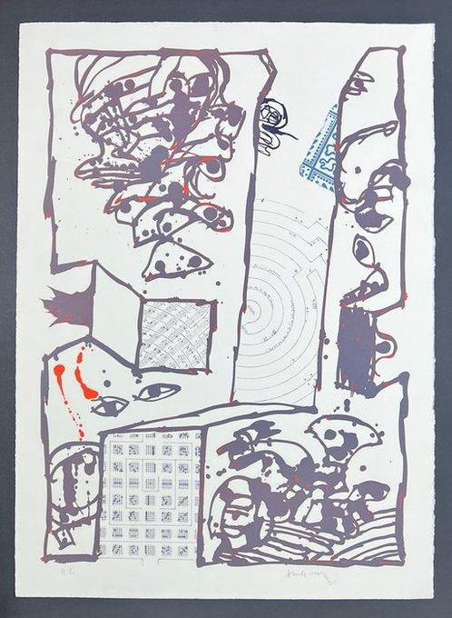 Pierre Alechinsky (1927) - Chutes et panaches, avec extraits, Antiek en Kunst, Antiek | Overige Antiek