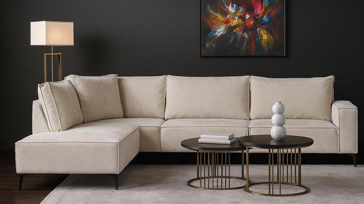 AKTIE PRIJS: Hoekbank Elsas, (GRATIS THUIS BEZORGD), Huis en Inrichting, Banken | Bankstellen, Nieuw, Stof, Hoekbank, Verzenden