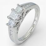 Zonder minimumprijs - Ring - 14 karaat Witgoud, HRD Antwerp, Sieraden, Tassen en Uiterlijk, Ringen, Nieuw