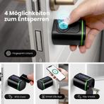Smart lock - Slim deurslot - 60-85 mm - Zwart - Tuya, Verzenden, Zo goed als nieuw