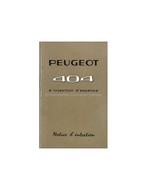 1968 PEUGEOT 404 INJECTIE INSTRUCTIEBOEKJE FRANS, Auto diversen, Handleidingen en Instructieboekjes