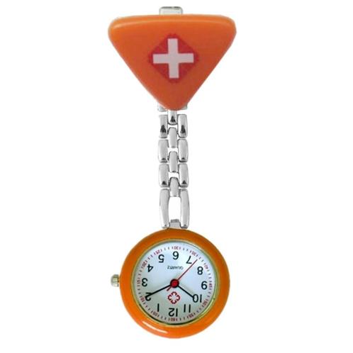 Fako® - Verpleegstershorloge - Driehoek - Oranje, Sieraden, Tassen en Uiterlijk, Horloges | Dames, Verzenden