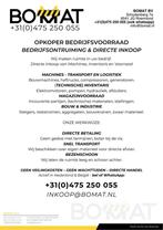 Opkoper inkoop Bedrijfsvoorraad, Machines Bouw Gereedschap, Verzenden