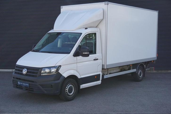 Volkswagen Crafter 35 L4 177PK | Bakwagen EL | laadklep 750K, Auto's, Bestelauto's, Lease, Grijs, Automaat, Financial lease, Wit