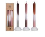 Dip Dye Candles Set 3 st. Pink/Olive - Buitengewoon de Boet, Nieuw, Verzenden