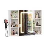 Nordic Aluminium LED Spiegelkast met Anti-condens en Opberg, Huis en Inrichting, Kasten | Overige, Verzenden, Nieuw