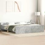 vidaXL Bedframe met hoofd- en voeteneinde betongrijs 200x200, Huis en Inrichting, Slaapkamer | Bedden, Verzenden, Overige maten