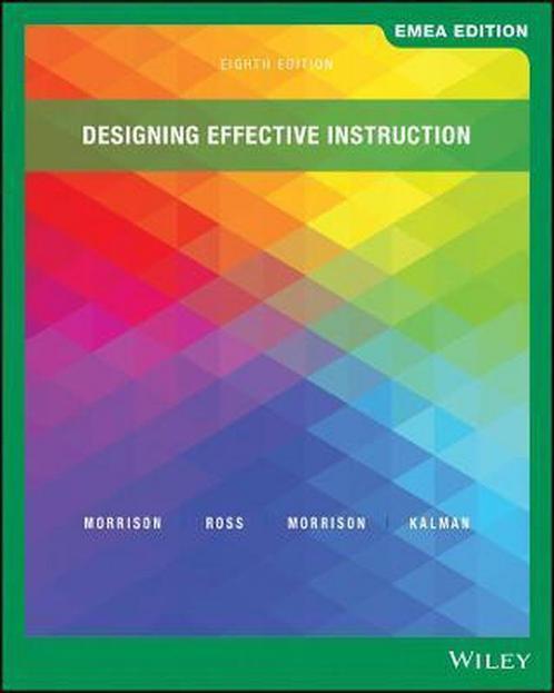 9781119599173 Designing Effective Instruction, EMEA Edition, Boeken, Schoolboeken, Nieuw, Verzenden