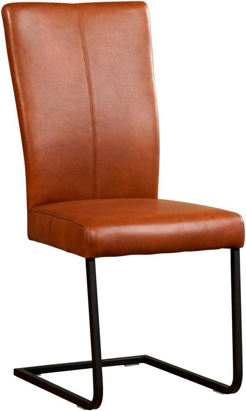 Leren eetkamerstoel - met sledepoot zonder armleuning - Echt, Huis en Inrichting, Stoelen, Eén, Overige kleuren, Nieuw, Leer, Ophalen of Verzenden