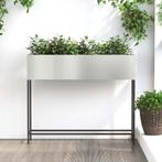 vidaXL Verhoogde Tuin Plantbak Zilver 100 x 26 x 82 cm, Tuin en Terras, Verzenden, Minder dan 60 cm, Nieuw, Metaal