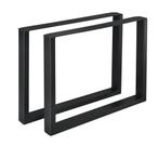 Stalen onderstel set van 2 U tafelpoot 90x72 cm zwart, Verzenden, Nieuw