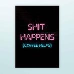Poster Neon – Shit Happens (A4 formaat), Verzamelen, Posters, Verzenden, Nieuw