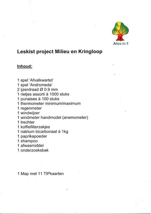 Alles-in-1 Leskist Project Milieu en Kringloop 2016, Boeken, Schoolboeken, Nieuw, Verzenden