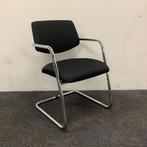Tweedehands sitland vergaderstoel / sledestoel, zwart -, Huis en Inrichting, Stoelen, Gebruikt, Zwart, Ophalen of Verzenden, Eén