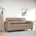 vidaXL Tweezitsbank 140 cm microvezelstof taupe, Huis en Inrichting, Banken | Bankstellen, Verzenden, 150 tot 200 cm, Stof, Nieuw