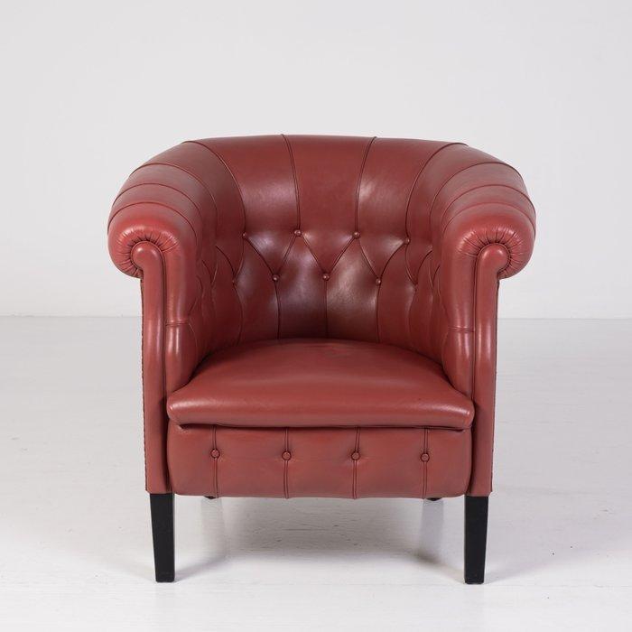 Poltrona Frau - Renzo Frau - Fumoir - Fauteuil - Hout, Leder, Antiek en Kunst, Antiek | Meubels | Stoelen en Banken