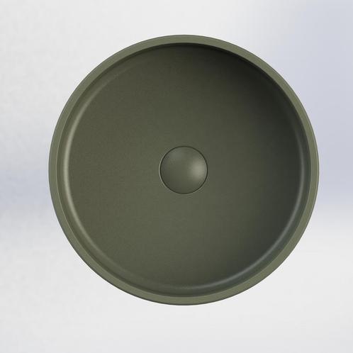 Opbouw Waskom Arcqua Case Rond 40 cm Mat Groen, Doe-het-zelf en Verbouw, Sanitair, Overige typen, Nieuw, Ophalen of Verzenden