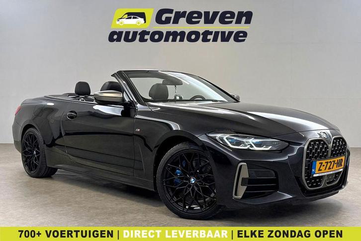 BMW 4 Serie M440i xDrive 374PK M-pakket High Executive, Auto's, BMW, Lease, Automaat, Cabriolet, Benzine, Zwart, Verzenden
