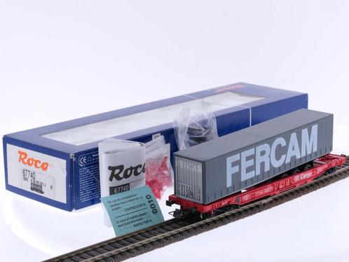 Schaal H0 Roco 67740 containerwagen Sdkms Fercam van de..., Hobby en Vrije tijd, Modeltreinen | H0, Gelijkstroom, Analoog, Zo goed als nieuw