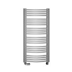 Handdoekradiator Sapho Egeon Gebogen 59.5x81.8 cm Zilver, Ophalen of Verzenden, Nieuw, Overige typen