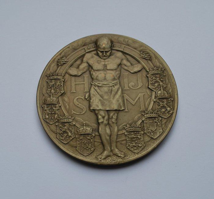 Penning - J.C. Wienecke - Bronzen penning Penning op het, Antiek en Kunst, Antiek | Meubels | Stoelen en Banken